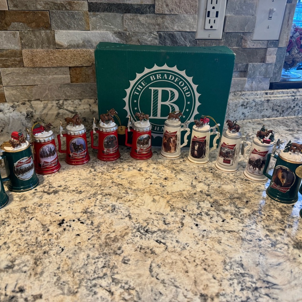 The Bradford Exchange Holiday Steins - Red, Green, White